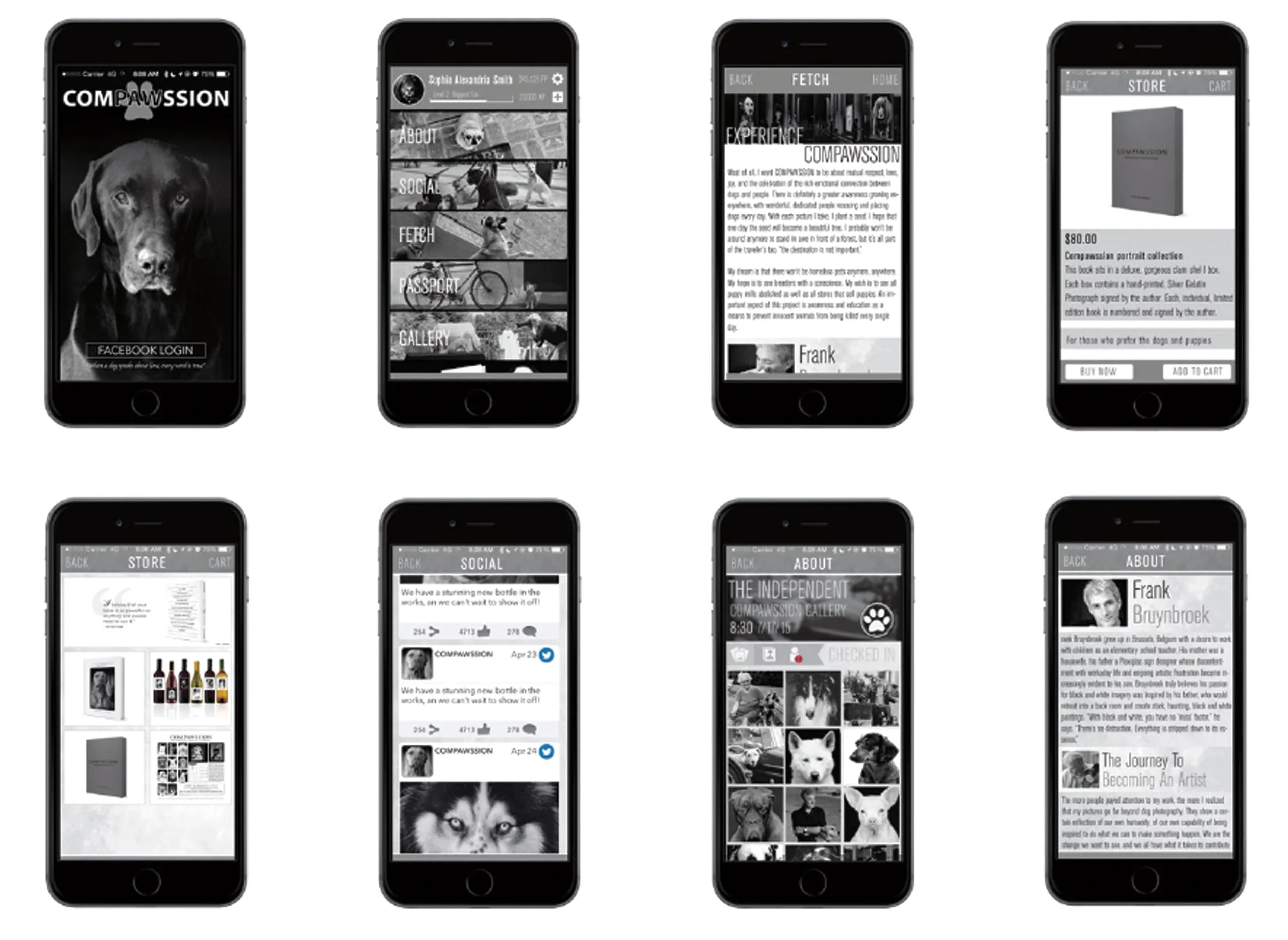 Compawssion mobile app concept design