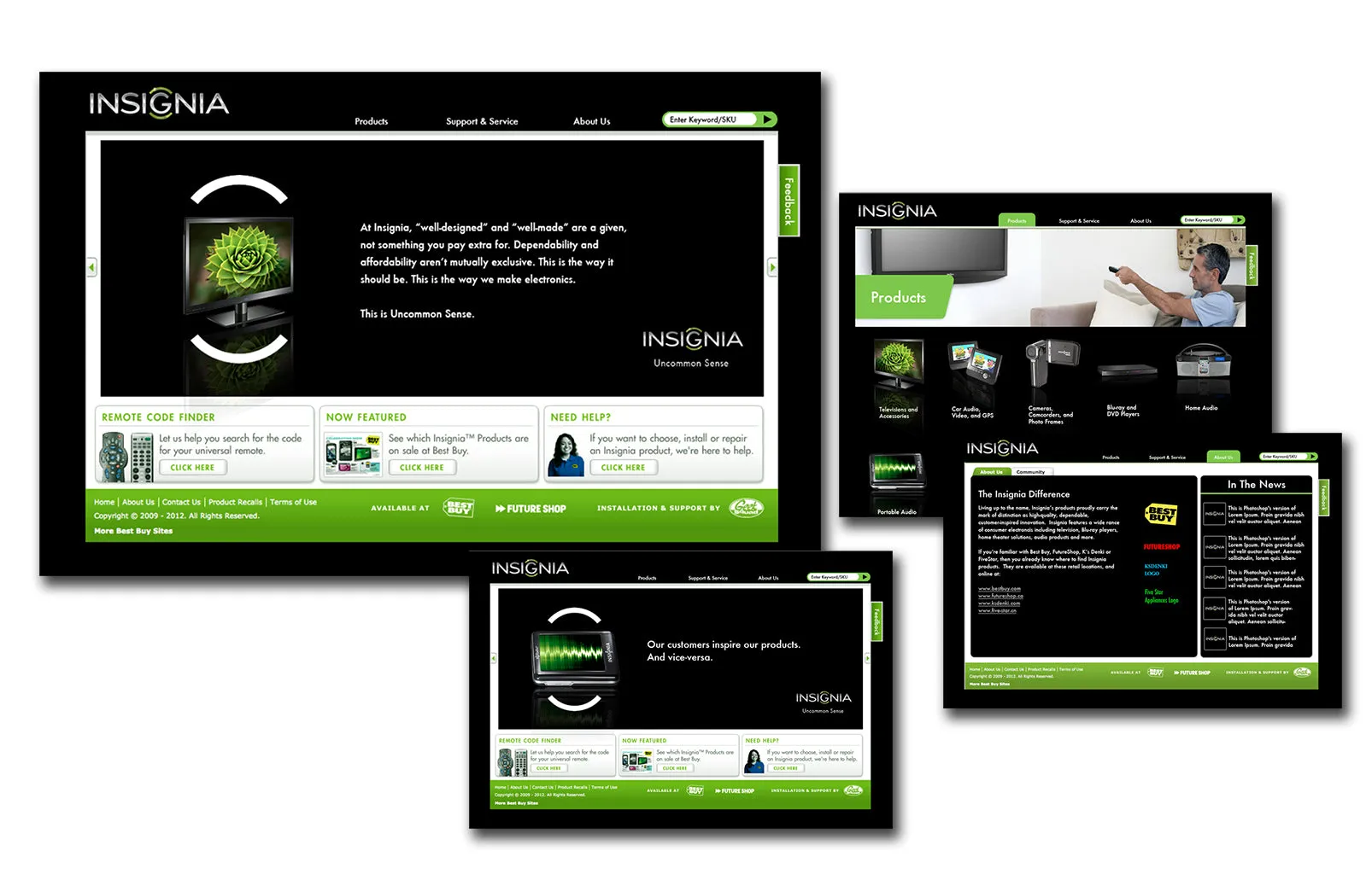Insignia Uncommon e-commerce website design